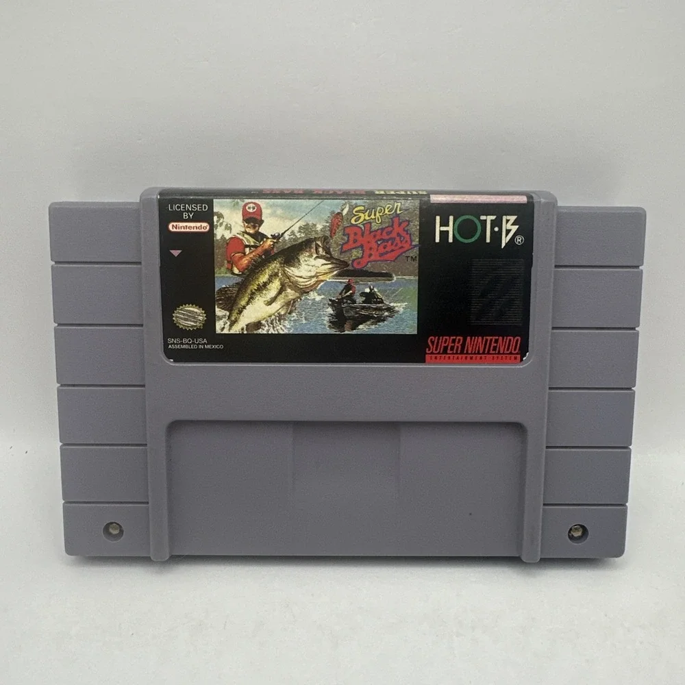 Super Black Bass Super Nintendo SNES 1992 Game Cartridge VGC
